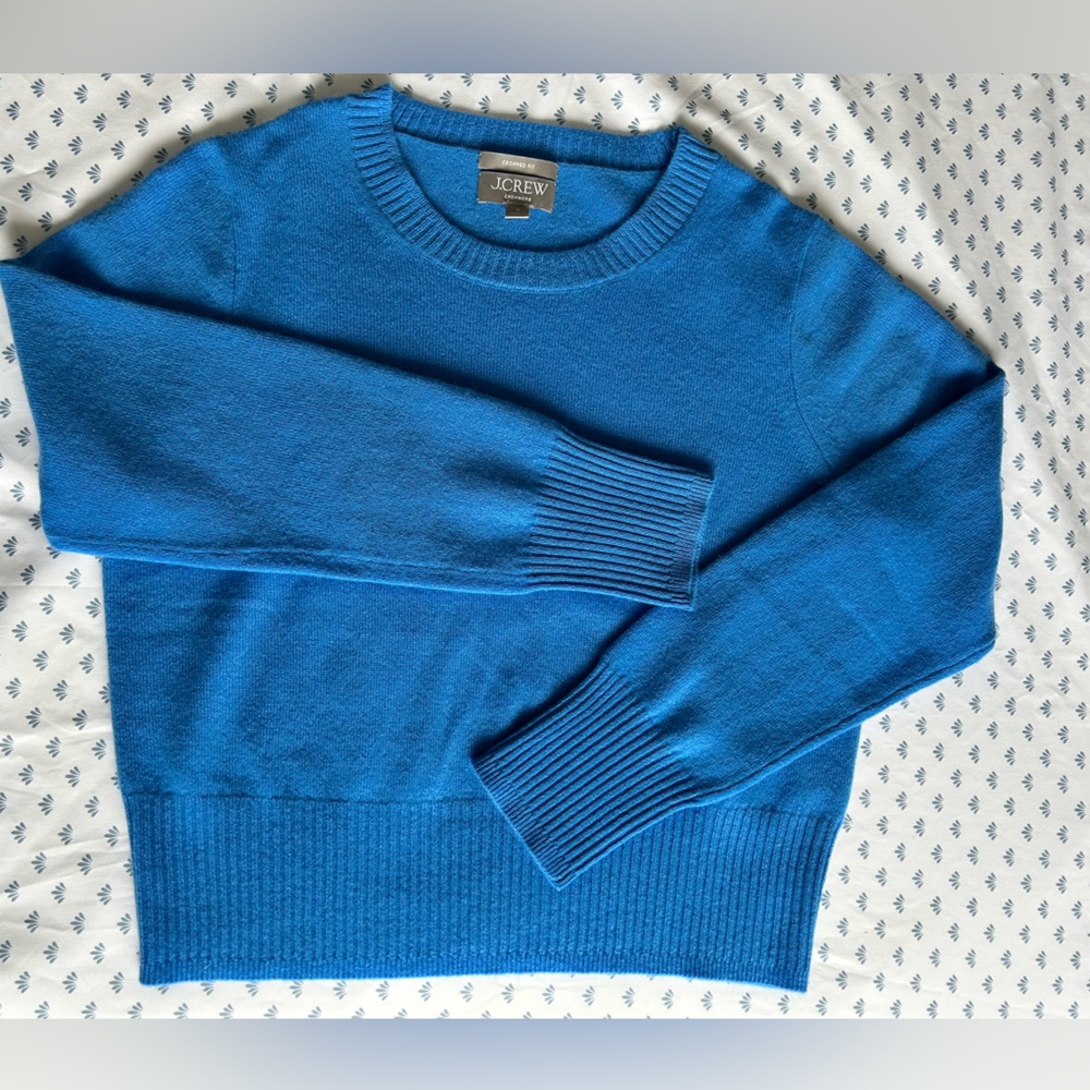 J. Crew Vibrant Blue Cashmere Sweater